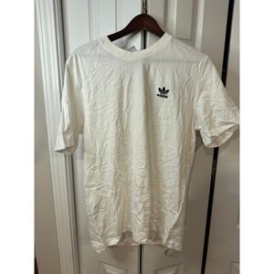 Adidas Essential Tee Men's White Short Sleeve Crew Neck Logo GN3415 Size L